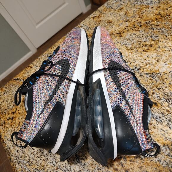 Nike Air Max Flyknit Racer Multicolor Black Racer Blue Men's Sz 10 FD2765-900 - Picture 7 of 14